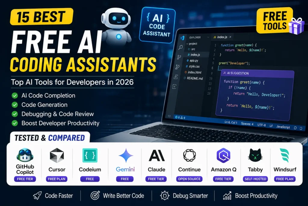 Best Free AI Coding Assistant tools for developers