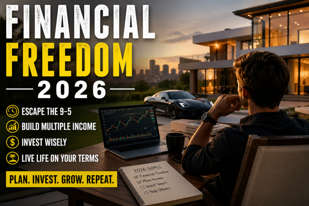 financial freedom 2026 passive income online earning lifestyle thumbnail