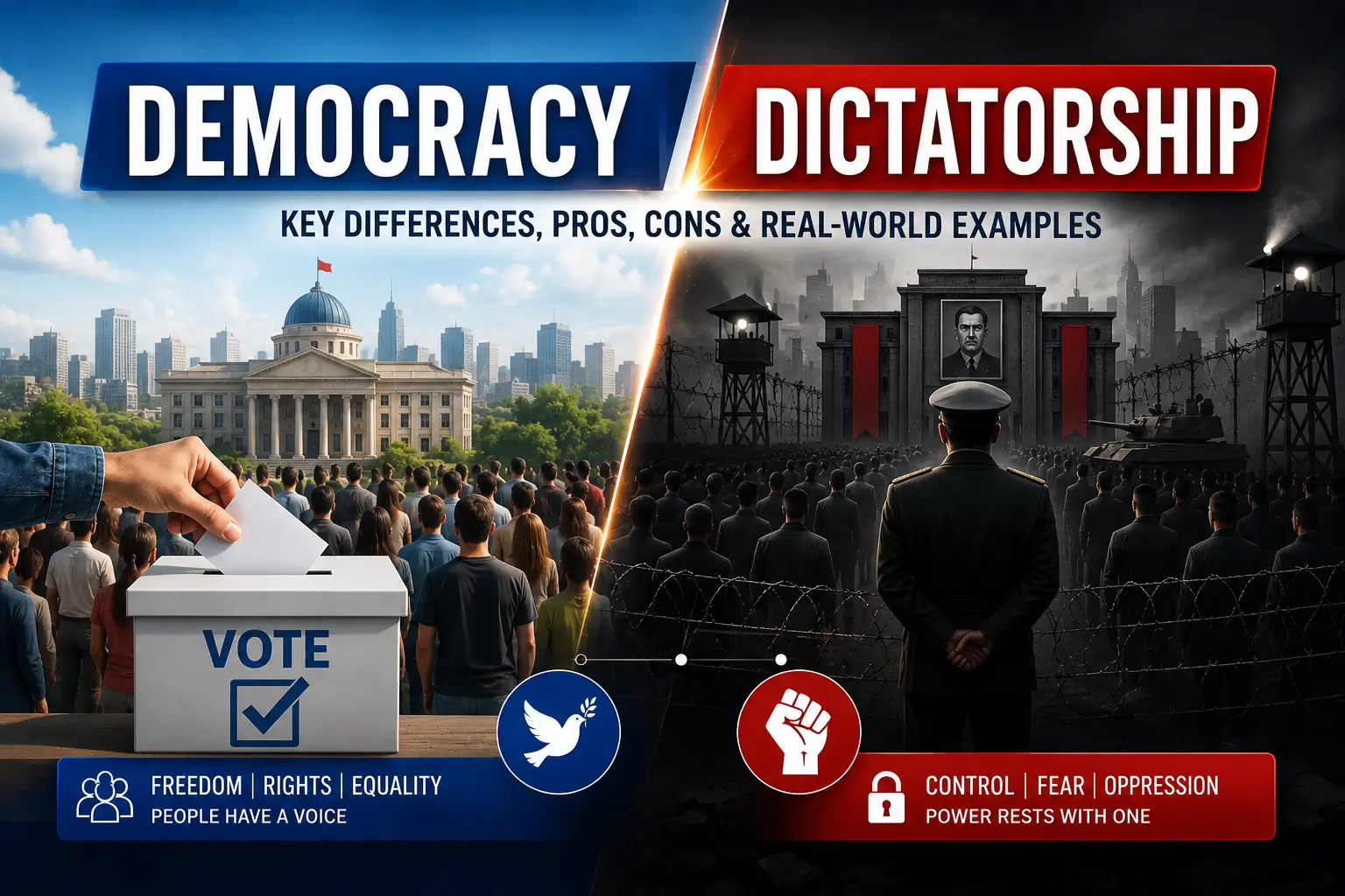 Democracy vs Dictatorship: 10 Shocking Differences You Should Know