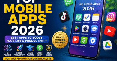 Top Mobile Apps 2026 featuring the best AI productivity learning and earning apps for Android and iPhone users
