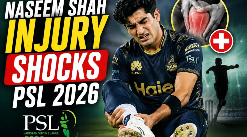 Naseem Shah injury during PSL 2026 match latest update and recovery news