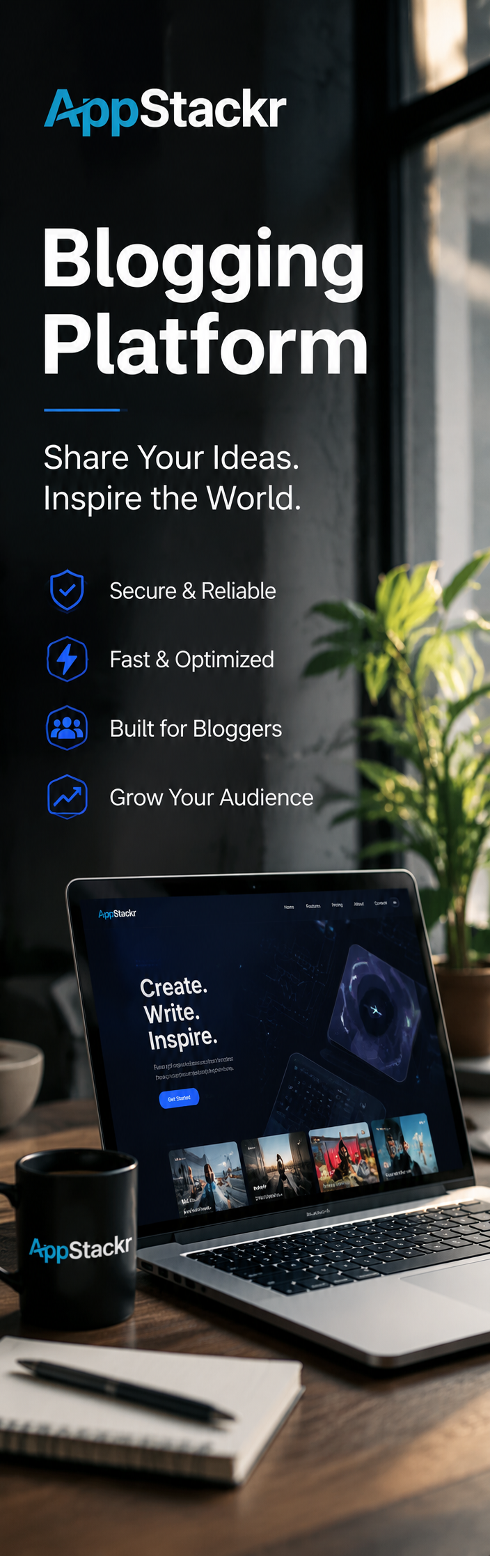 modern blogging website